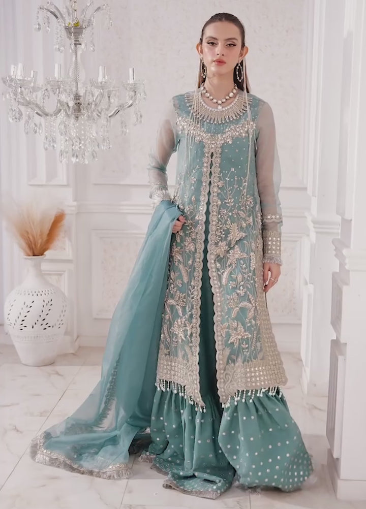 Jamnii Pret Embroidered Organza 3 Piece Suit Rimel