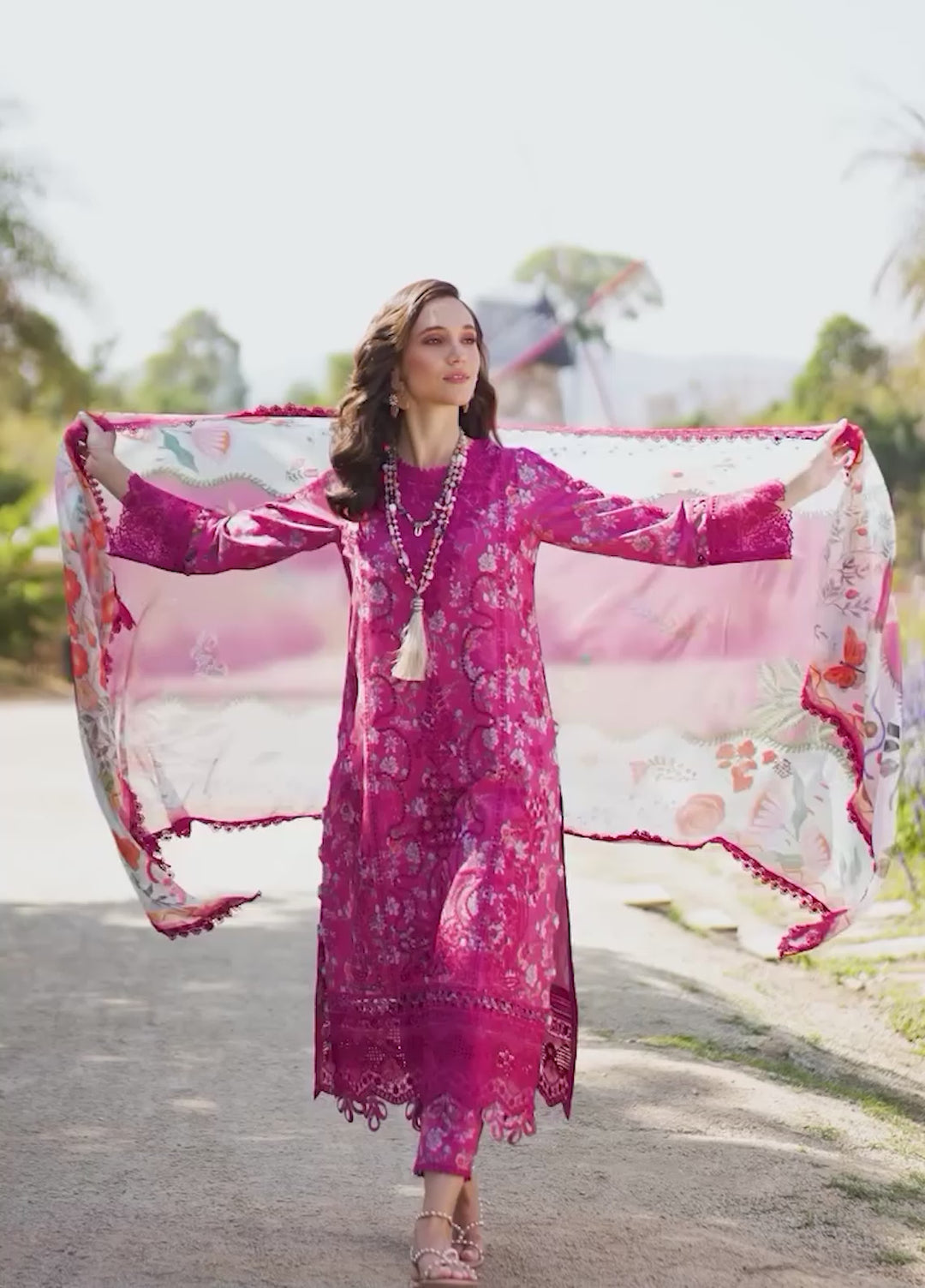 Shezlin by Aabyaan Unstitched Embroidered Chikankari 3 Piece Suit ABY26UCS FARYAL - Eid Collection