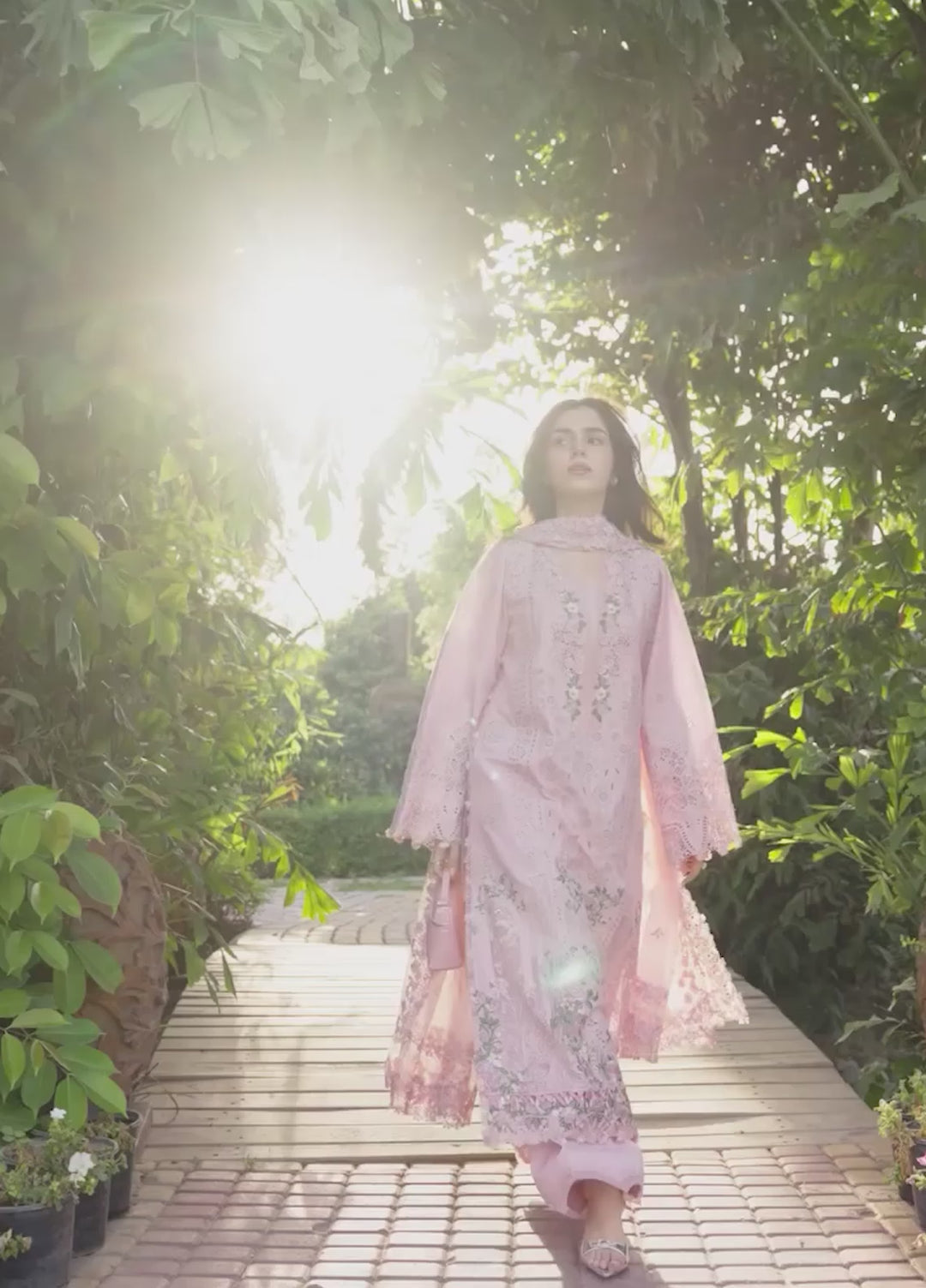 Elaf Premium Unstitched Embroidered Lawn 3 Piece Suit EL26ULF Love Escape ELQ-1B - Festive Collection