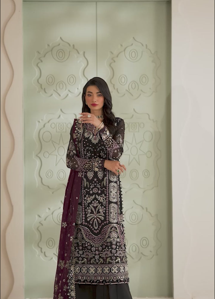 Xenia Embroidered Chiffon Suits Unstitched 3 Piece XE25LU D-01 Ayat - Formals Collection