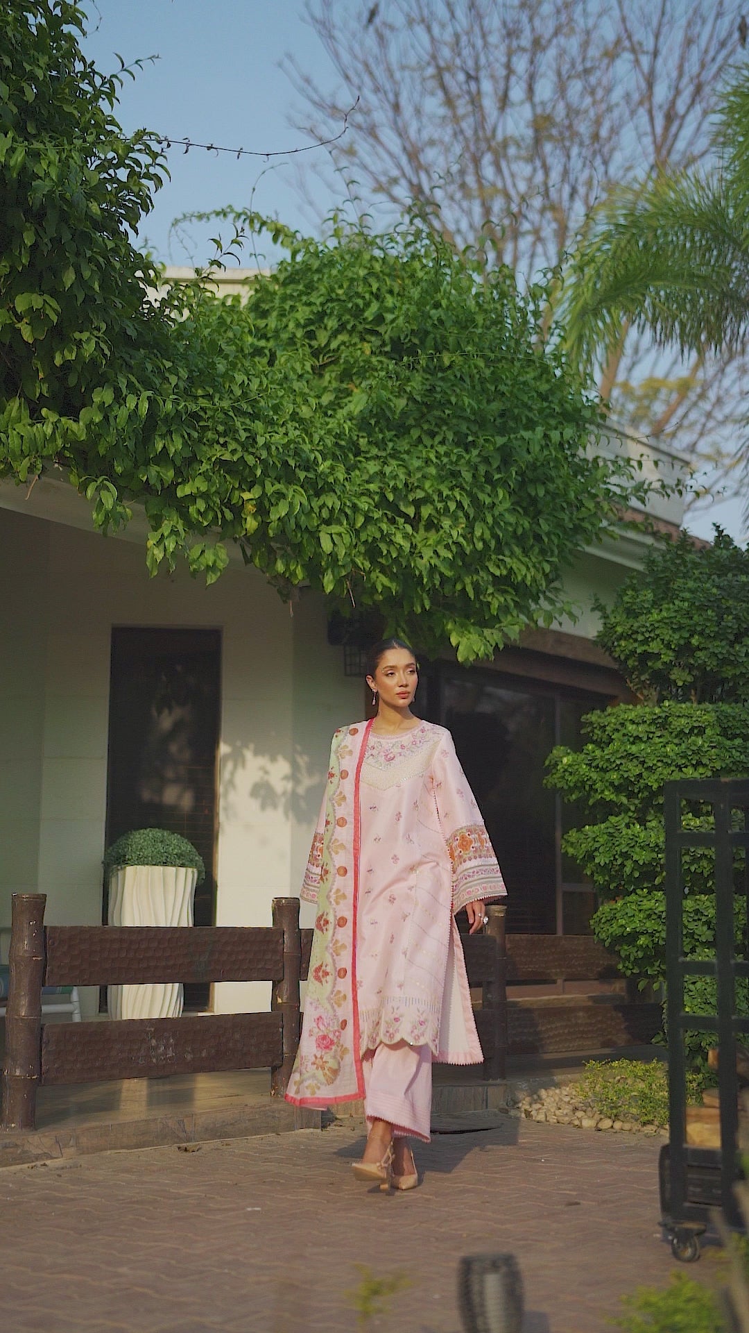 Tessa Women RTW Embroidered Lawn 3 Piece Suit Blush Bloom - Festive Collection