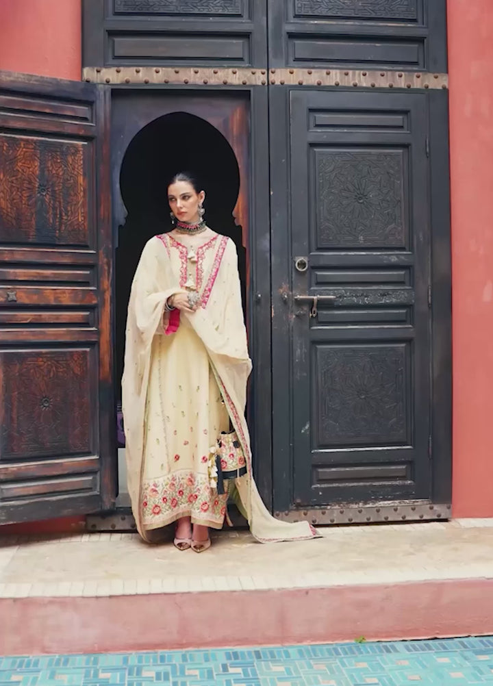 Nuvera Hemline by Mushq Unstitched Embroidered Raw Silk 3 Piece Suit MU26UNH Cardinal Gem MUNES260205 - Festive Collection