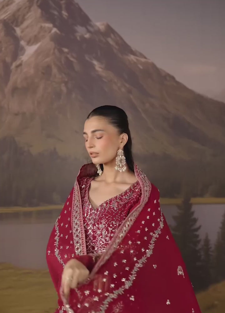 Divani by Daria Unstitched Embroidered Chiffon 4 Piece Suit DN26UD DA 121 4-CAROL - Festive Collection
