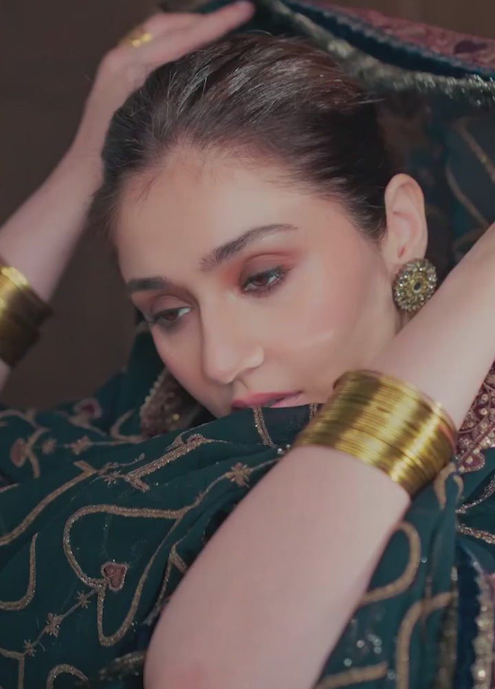 Chandni by Jazmin Unstitched Embroidered Velvet 3 Piece Suit JZ26UVC ZARYAВ CVF-26-D04 - Wedding Collection