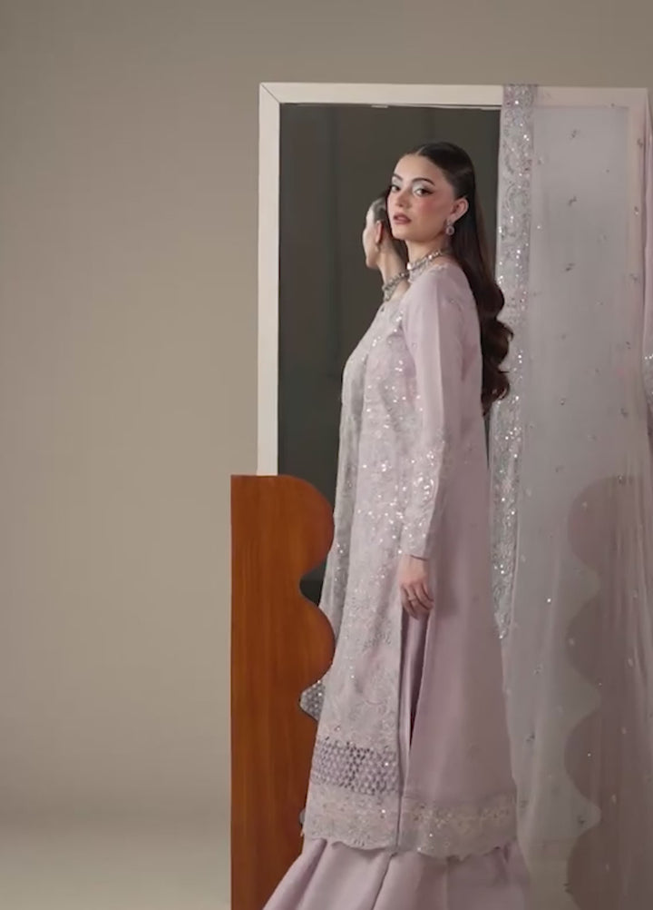 Nouvelle by Emaan Adeel Unstitched Embroidered Chiffon 3 Piece Suit EA26UNC Mira - Festive Collection