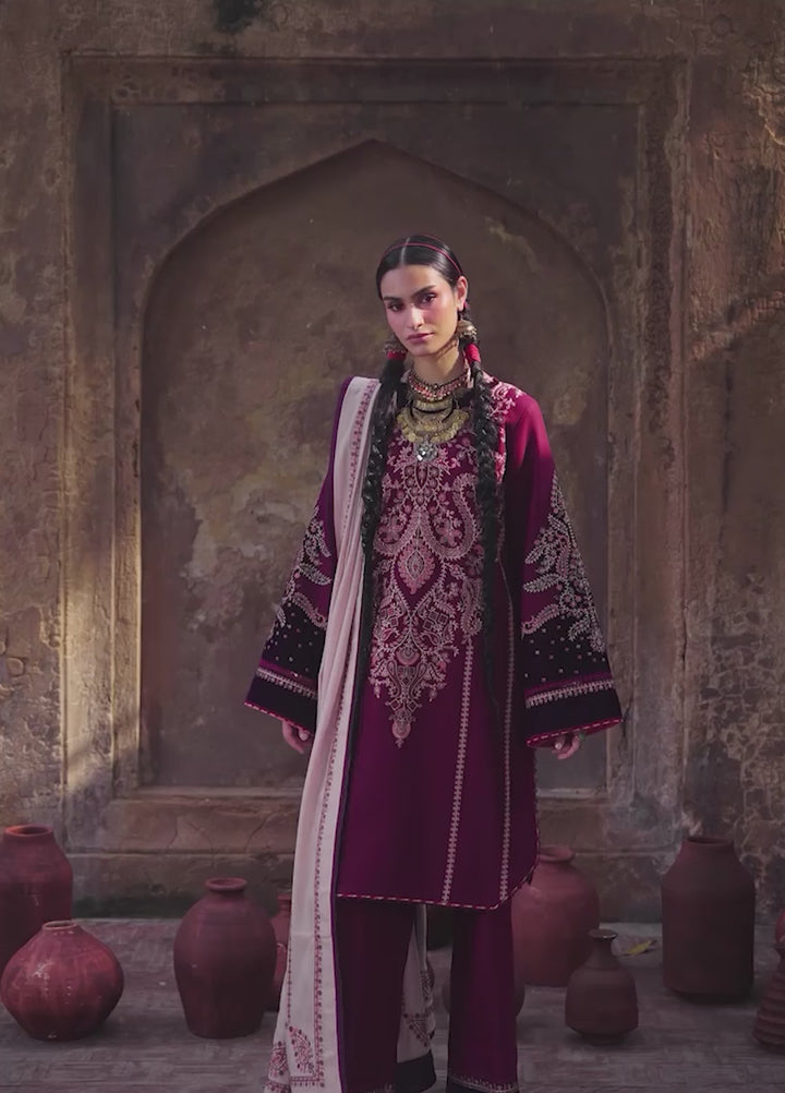 Gulnar by Bin Ilyas Unstitched Embroidered Karandi 3 Piece Suit BI26UGK 1013A - Festive Collection