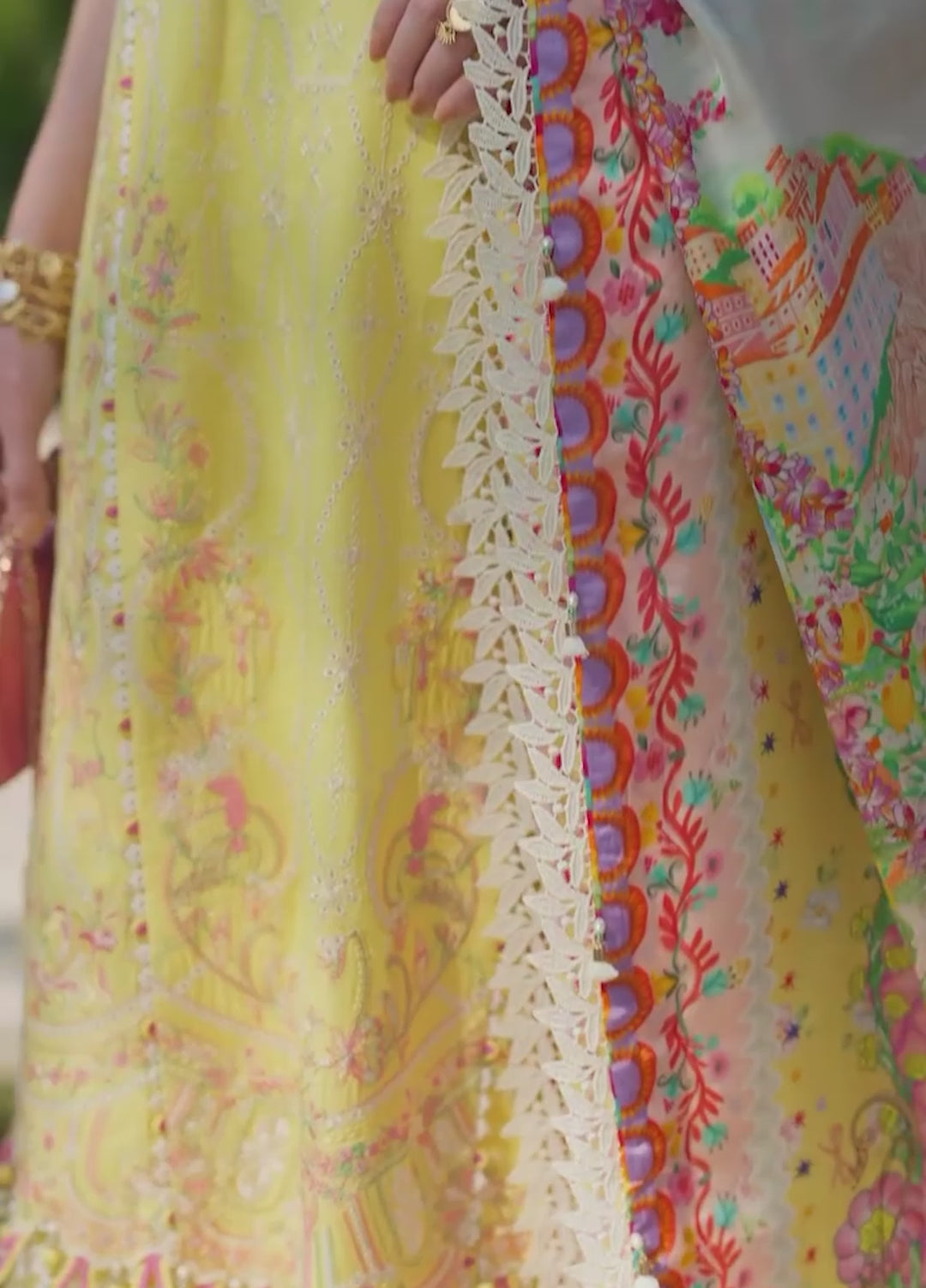 Ariya by Kanwal Malik Unstitched Embroidered Luxury Lawn 3 Piece Suit KM26UA D-1 BIANCA - Summer Collection