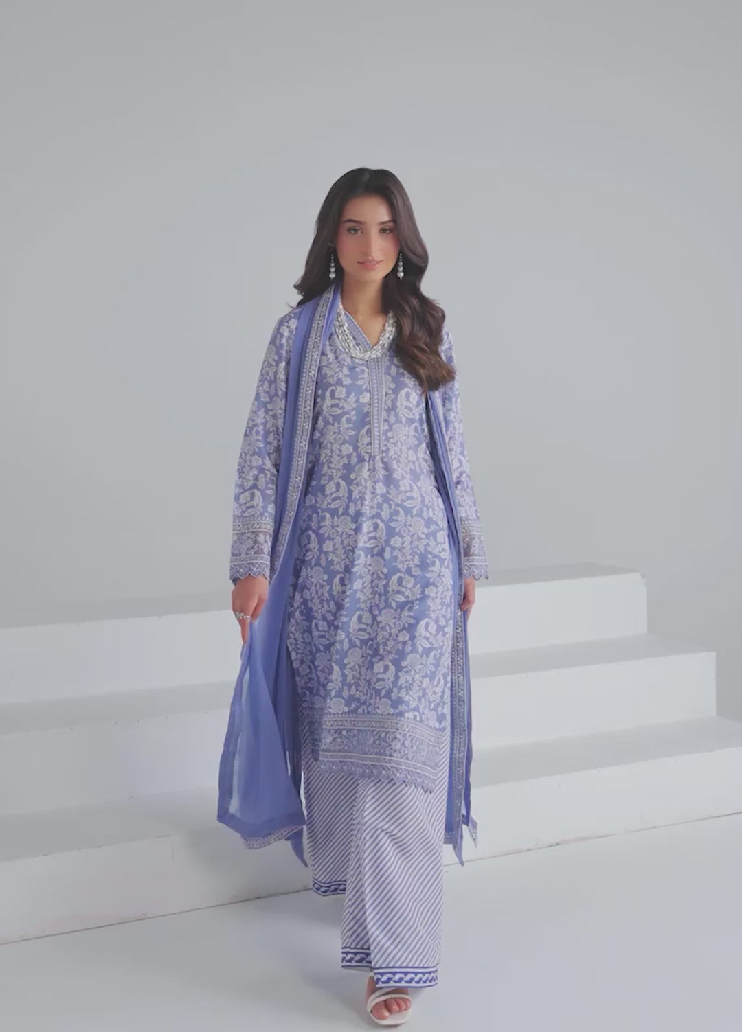Summer Basics by Gulaal Women RTW Embroidered Poly 3 Piece Suit Brisa - Casual Collection