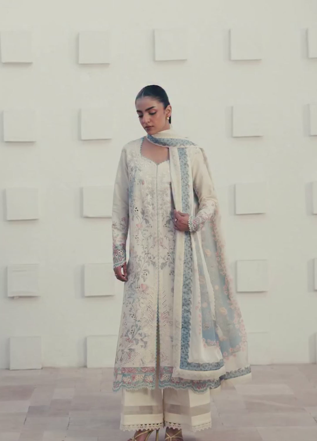 Sunspell by Afrozeh Unstitched Embroidered Lawn 3 Piece Suit AF26USL NURELLE ZWU-0113-3PO - Festive Collection