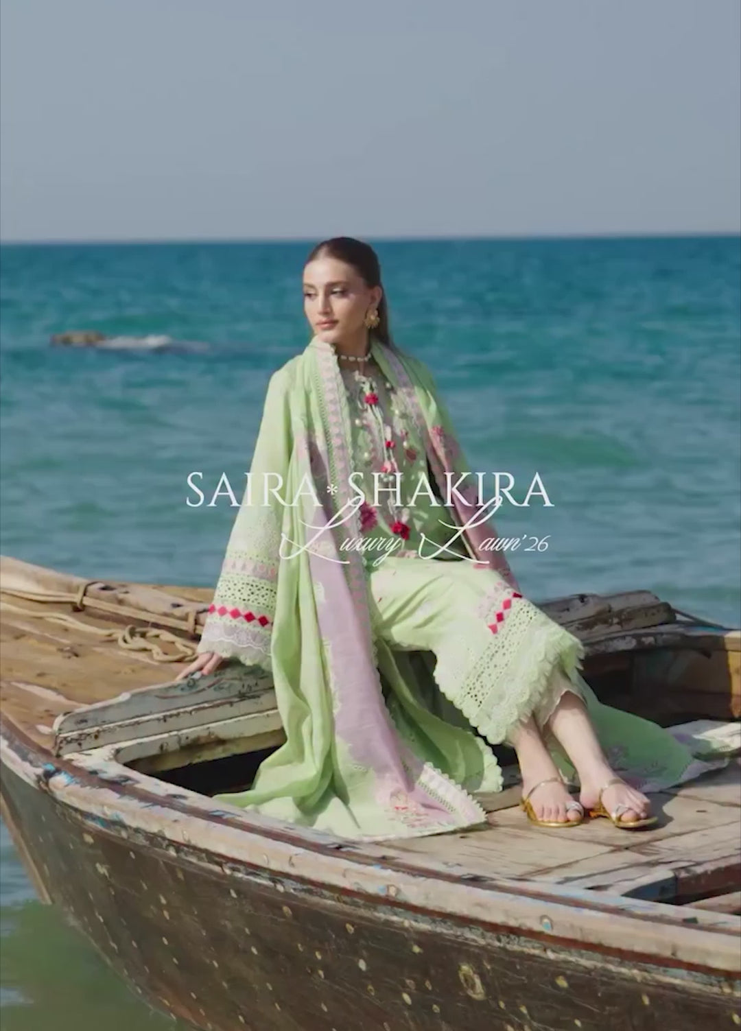 Saira Shakira Unstitched Embroidered Lawn 3 Piece Suit SSR26ULE SS-002B - Eid Collection