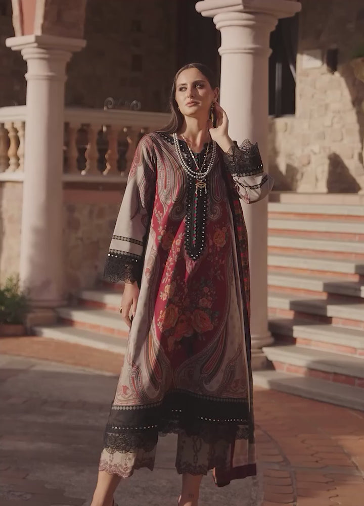 Combination by Charizma Unstitched Embroidered Linen 3 Piece Suit CHRUCL CCW7-17 - Casual Collection