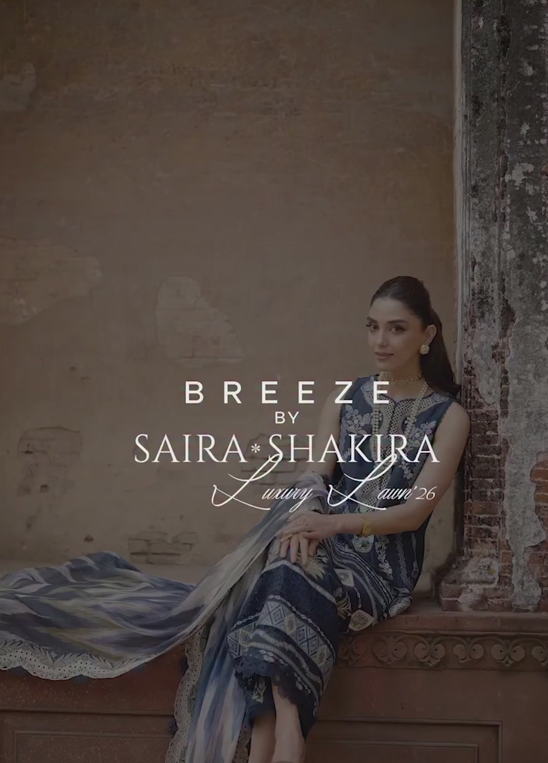 Saira Shakira Unstitched Embroidered Lawn 3 Piece Suit SSR26ULE SS-008B - Eid Collection