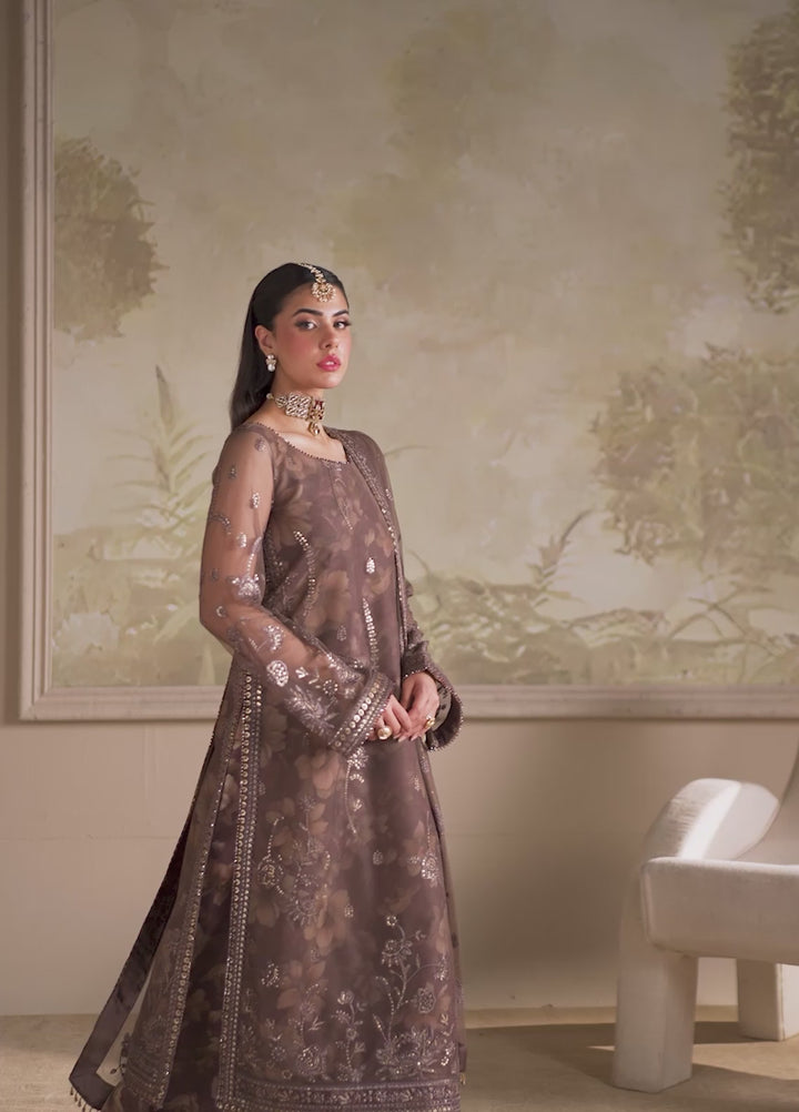 Zarif Embroidered Net Suits Unstitched 3 Piece ZR25UF ZRF-ZPЕ-08 Маhveer - Formals Collection