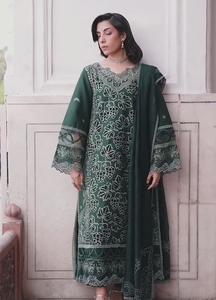 Nilofer by Mahnur Unstitched Embroidered Luxury Lawn 3 Piece Suit MN26ULN N-9 - Summer Collection