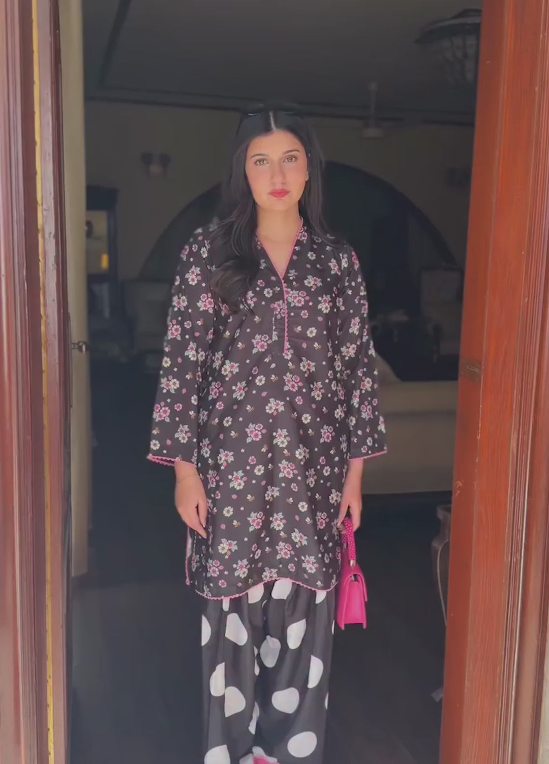 Essential Edit by Raum by Sarb RTW Printed Grip Silk 2 Piece Suit RS26REE ED-03 Black - Casual Collection