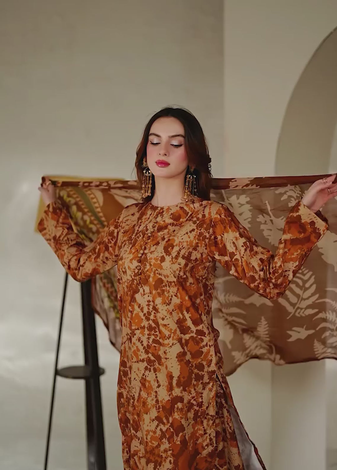 Feathers Pret Printed Lawn 3 Piece Suit Dark Noir