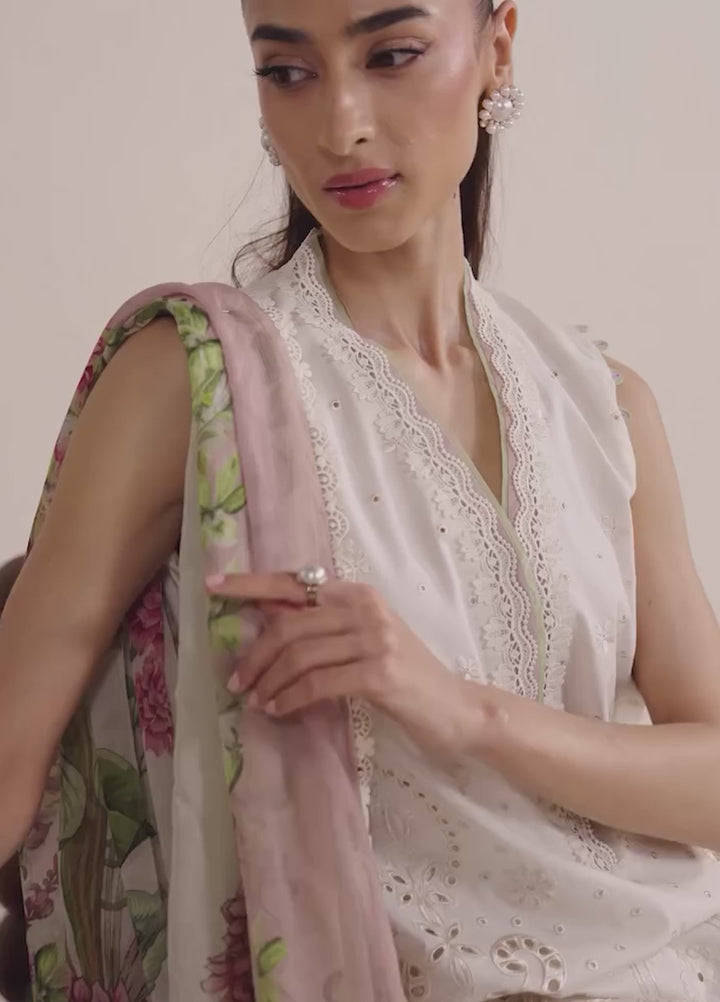 Whispers of Summer by Neeshey Unstitched Embroidered Luxury Lawn 3 Piece Suit NSH26ULW IRIS - Summer Collection