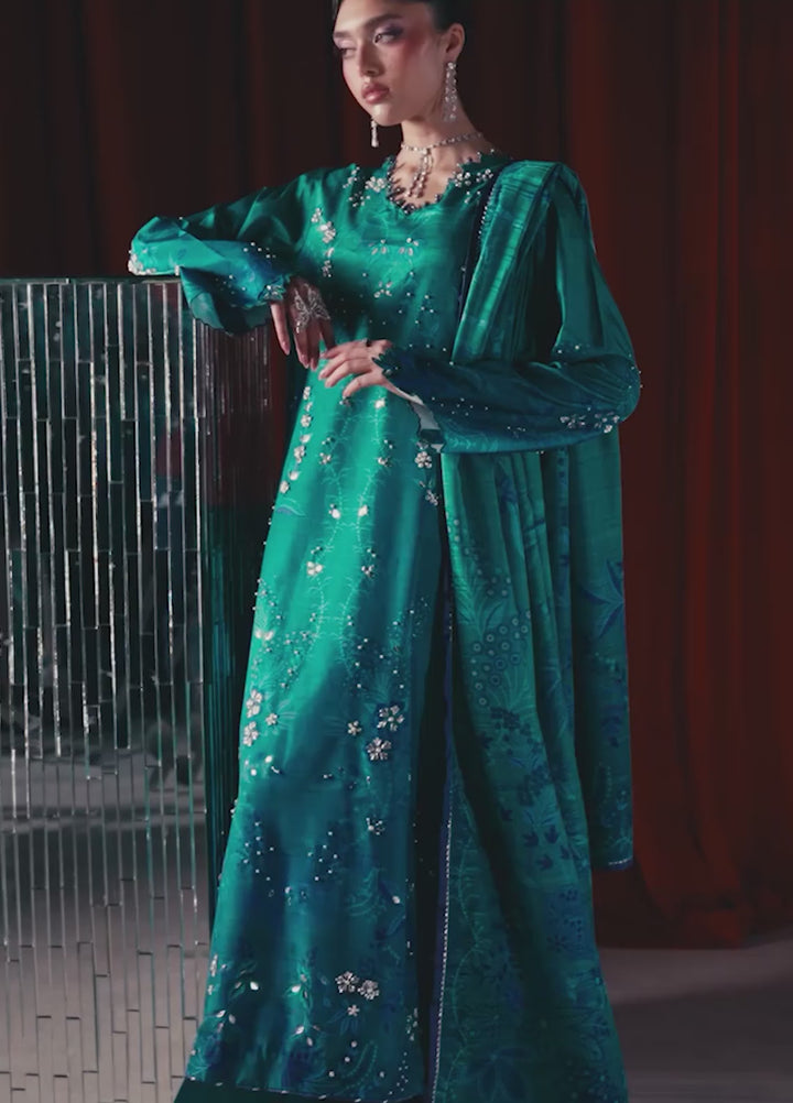 Luxe by Rang Rasiya Unstitched Printed Raw Silk 3 Piece Suit RR26ULS Lumeire - Festive Collection