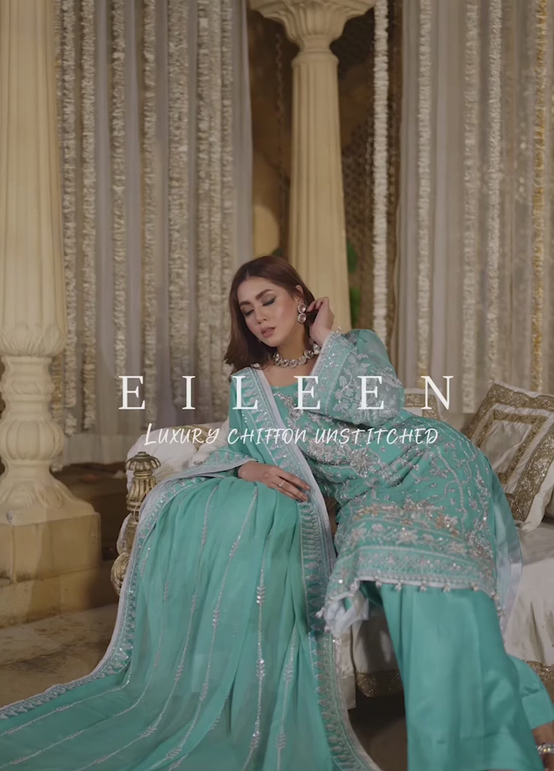 Eileen Embroidered Chiffon Suit Unstitched 4 Piece EL24C D1-ANAYA - Luxury Collection