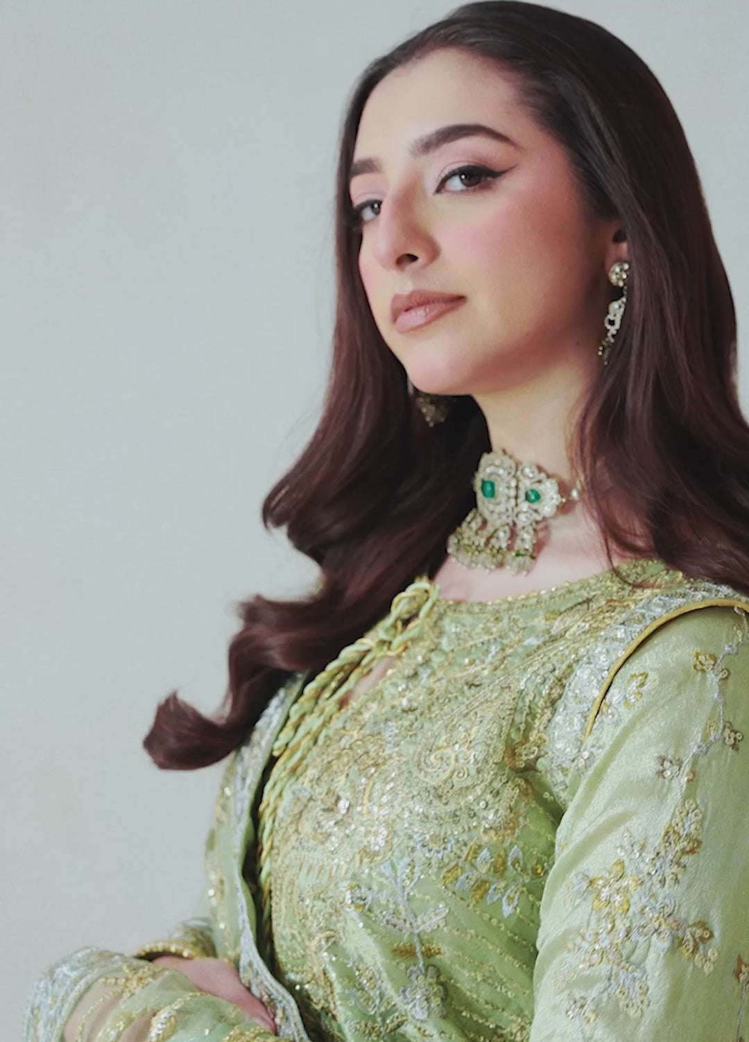 Aik Atelier Embroidered Tissue Suits Unstitched 3 Piece AIK25EF Vl1 D-04 - Formals Collection