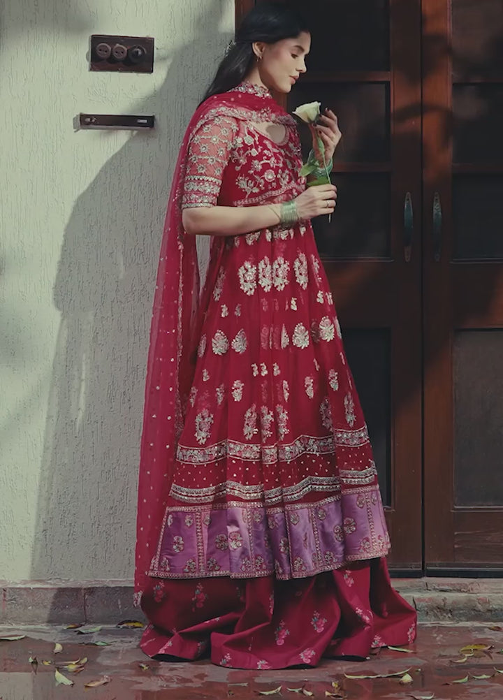 Pehli Nazar by Ayzel Unstitched Embroidered Poly Net 3 Piece Suit AAF26UPN Gulbahar AYZ-0165 - Wedding Collection