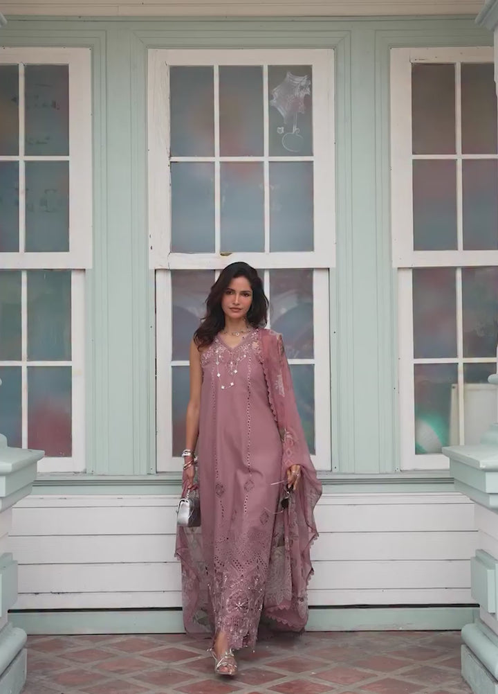 Noor Luxe by Saadia Asad Unstitched Chikankari Embroidered Lawn 3 Piece Suit SA26UNL D-8 NAYELLE - Summer Collection