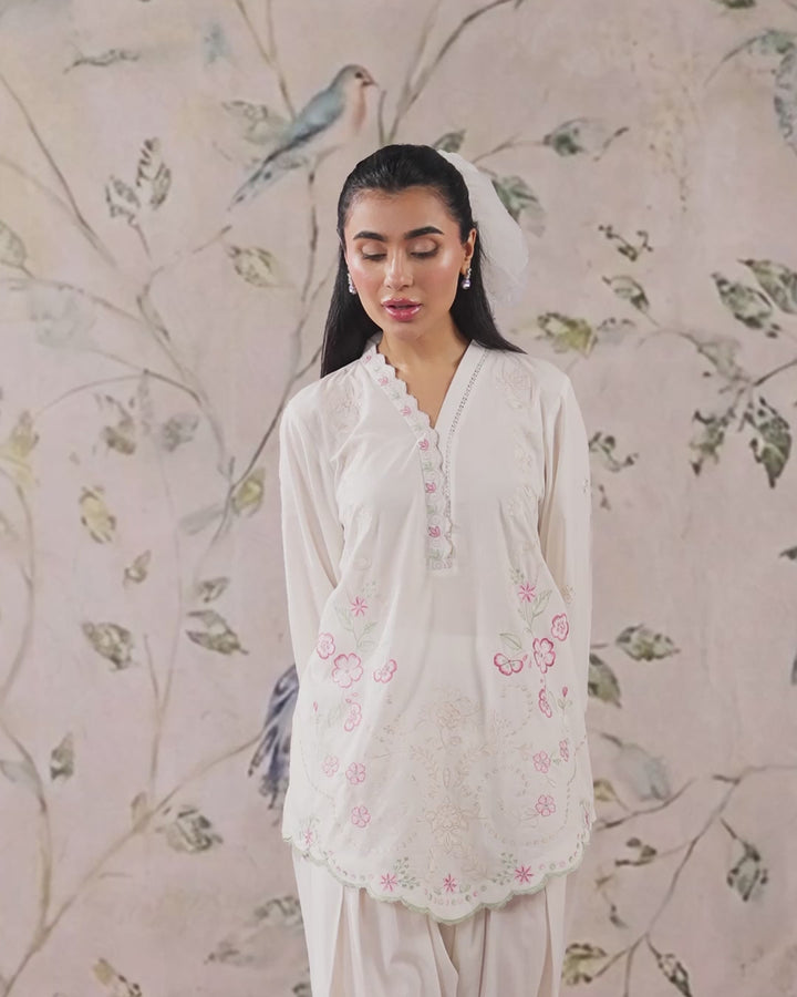 Sahar Women RTW Chikankari Cambric 3 Piece Suit Roselle Festive Collection