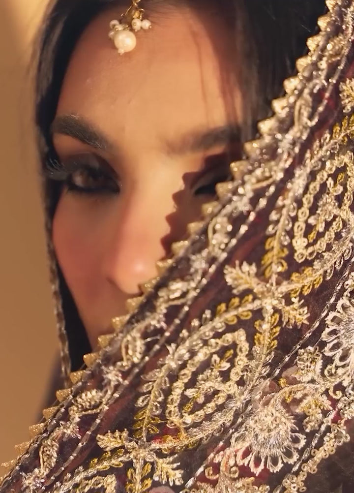 Aylin Unstitched Raw Silk Embroidered Suits 3 Piece AYL25US VIOLET BLOOM - Festive Collection