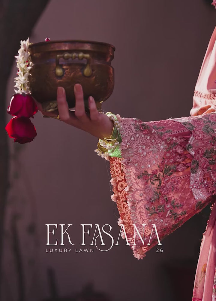 Ek Fasana by Kahf Premium Unstitched Embroidered Luxury Lawn 3 Piece Suit KHF26UFL KLB 5B ADAA - Festive Collection