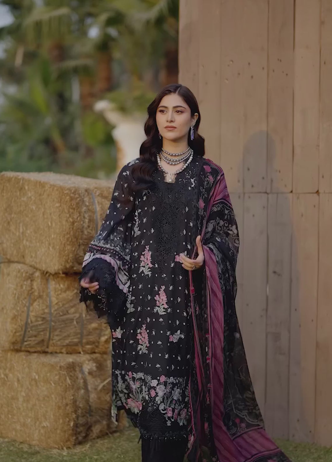 Elaf Premium Chikankari Unstitched Printed Lawn 3 Piece Suit EL26UPC ERC-7A ARZO - Summer Collection