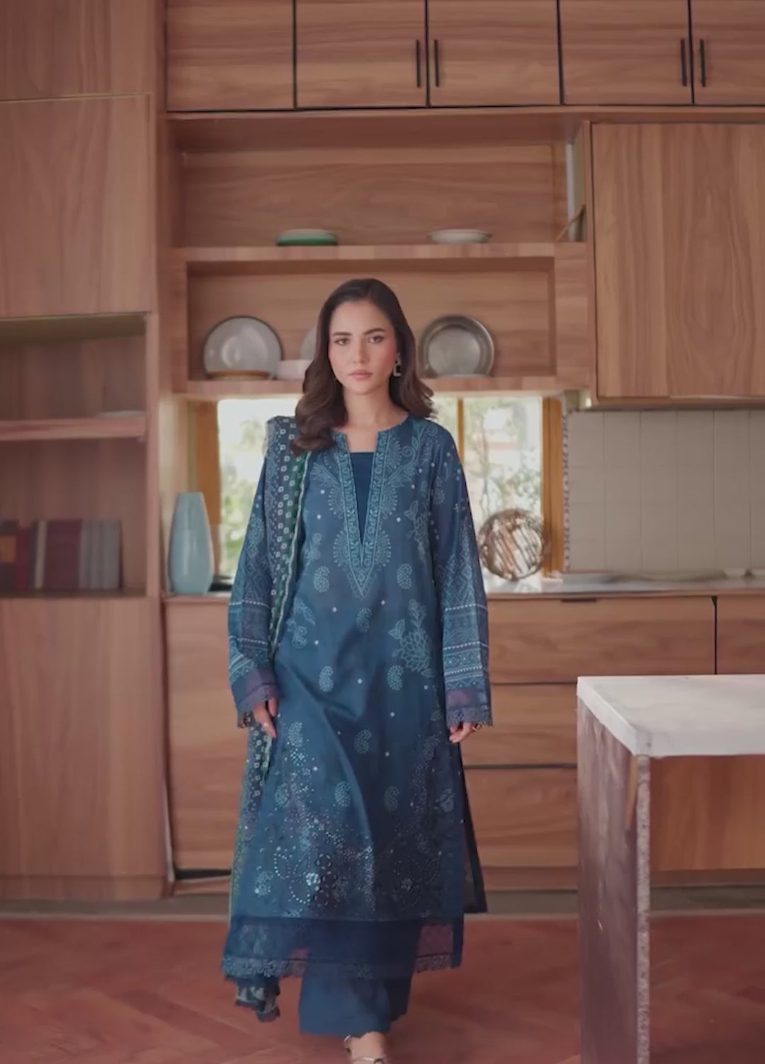 Chunri by Daria Unstitched Embroidered Lawn 3 Piece Suit DC26UCL DA-109 - Casual Collection