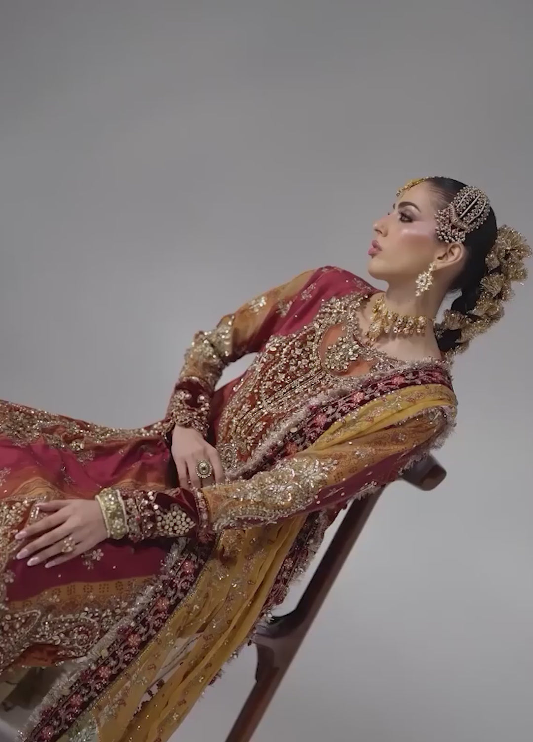 Mbroidered by Maria B Unstitched Embroidered Raw Silk 3 Piece Suit MB26UMW D4 - Wedding Collection