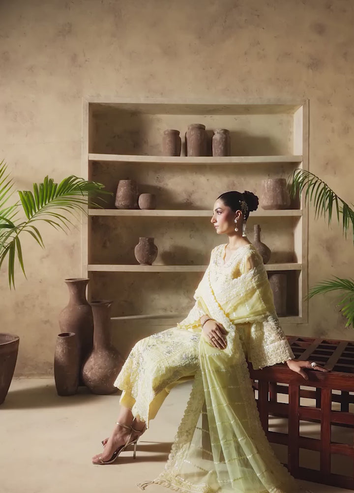 Azira by Gulaal Unstitched Luxury Embroidered Organza 3 piece GL25AF LFU-05 Aureva - Formals Collection