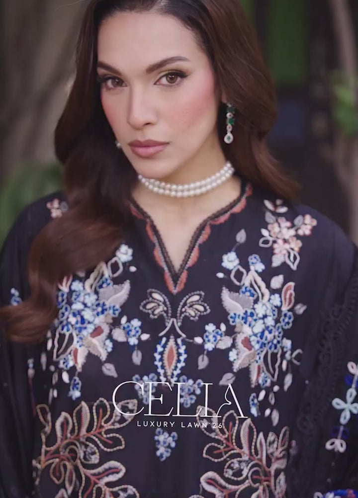 Celia by Zarposh Unstitched Embroidered Luxury Lawn 3 Piece Suit ZR26UCL ZELINE - Festive Collection