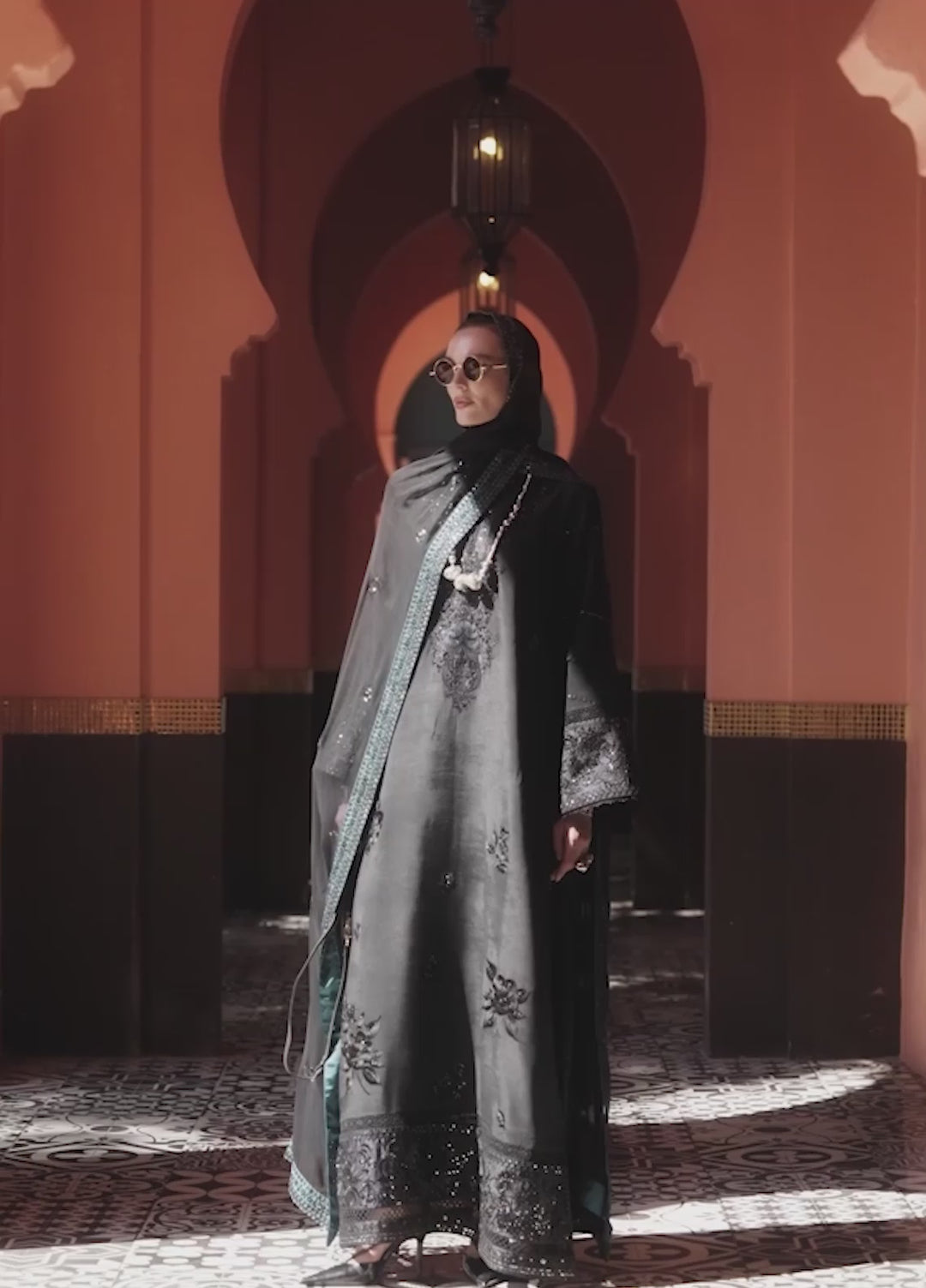 Nuvera Hemline by Mushq Unstitched Raw Silk Embroidered 3 Piece Suit MU26UNH D-7 Raveena - Festive Collection