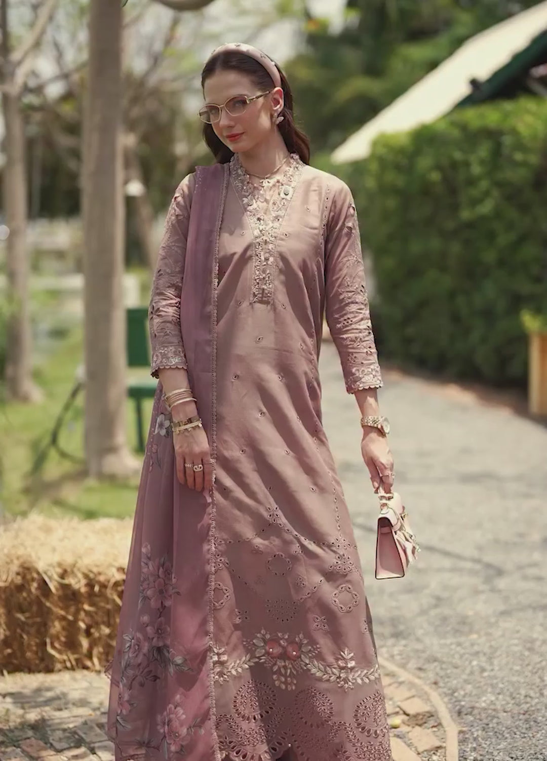 Noor Luxe by Saadia Asad Unstitched Embroidered Lawn 3 Piece Suit SA26ULNE D3 - Eid Collection