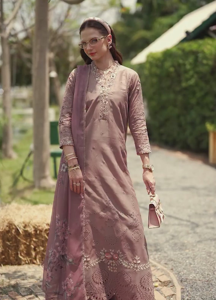 Noor Luxe by Saadia Asad Unstitched Embroidered Lawn 3 Piece Suit SA26ULNE D3 - Eid Collection