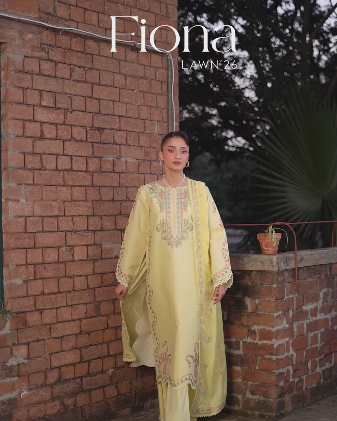 Fiona by Mahnur Unstitched Embroidered Lawn 3 Piece Suit MN26UFL F-05 - Summer Collection