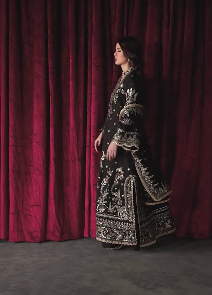 Verve Silk Edit by Emaan Adeel Unstitched Embroidered Raw Silk 3 Piece Suit EA26UVF Luce - Festive Collection