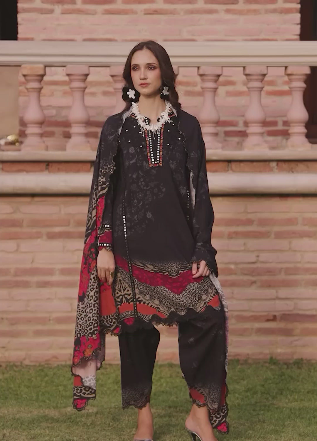 Combination by Charizma Unstitched Embroidered Linen 3 Piece Suit CHRUCL CCW7-16 - Casual Collection