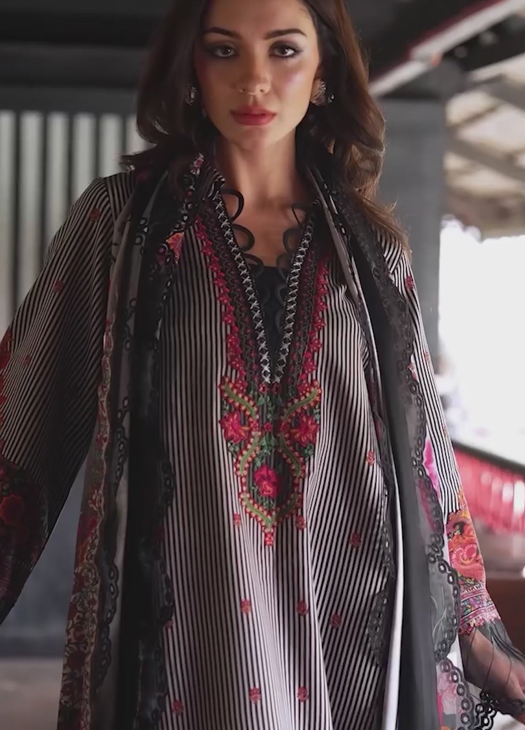Aniiq by Charizma Unstitched Embroidered Linen 3 Piece Suit CHR26UAL ANW7-12 - Casual Collection