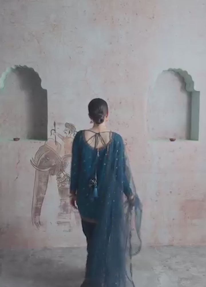 Koel by Jahaan RTW Embroidered Raw Silk 3 Piece Suit Raagni Festive Collection