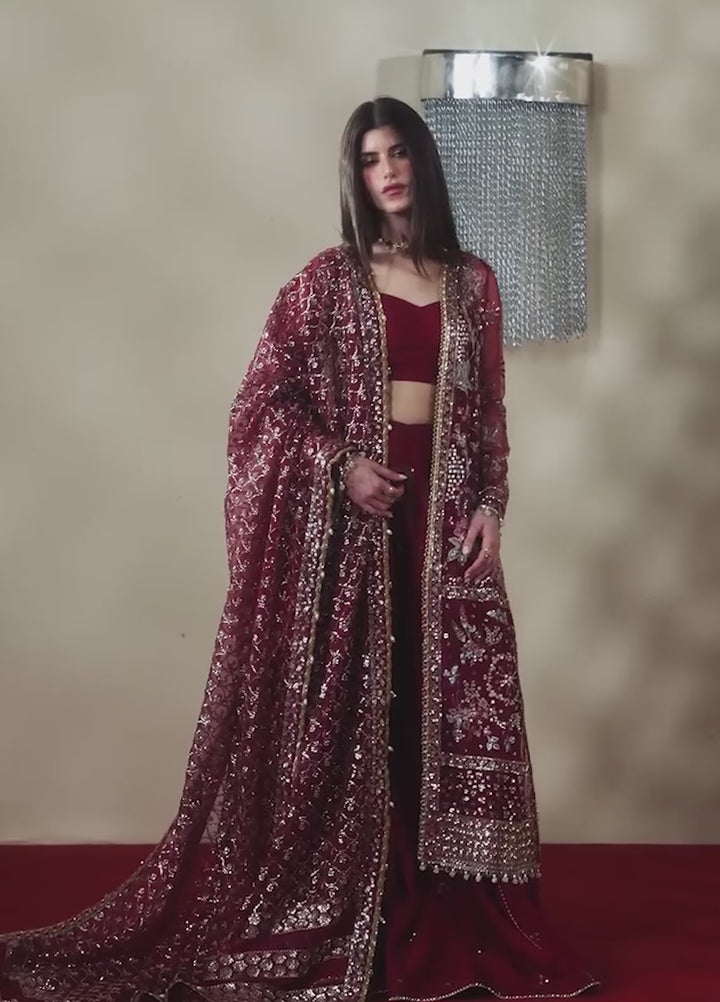 Aure by Afrozeh Unstitched Embroidered Organza 3 Piece Suit AF26UAW Florentine FW01237 - Wedding Collection
