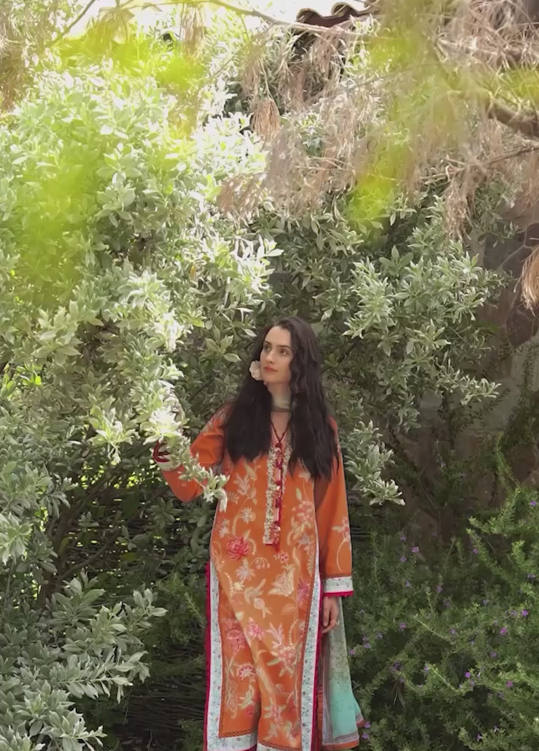 The Secret Garden by Mushq Unstitched Embroidered Lawn 3 Piece Suit MU26USG Rosearie Dream HUNSS260409 - Festive Collection