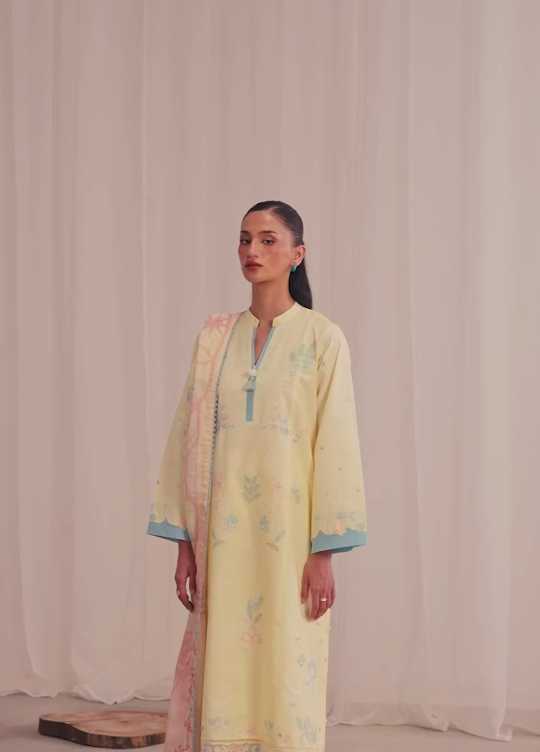 Nysa by Seran Unstitched Embroidered Cambric 3 Piece Suit SN26UNC Lielle D-10 - Casual Collection