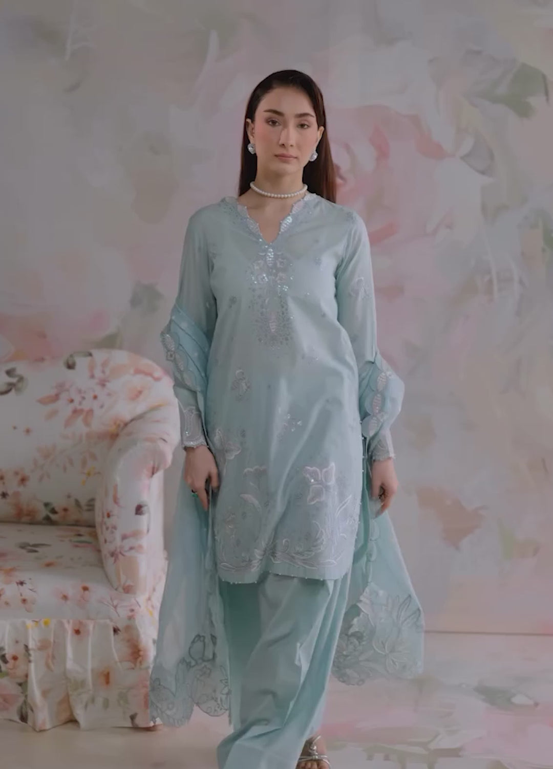 Core by Daria Clothing Unstitched Embroidered Lawn 3 Piece Suit DC26UCL DA-80 - Summer Collection