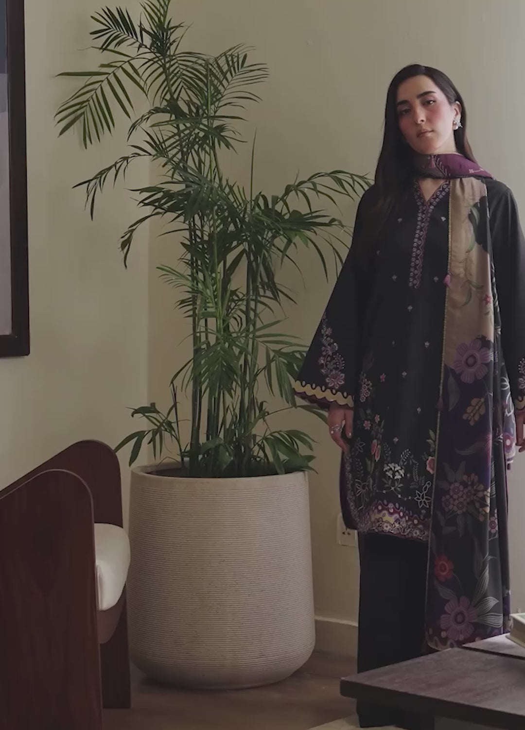 Bellini by Seran Unstitched Embroidered Khaddar 3 Piece Suit SN26UBW Nivelle D-04 - Winter Collection