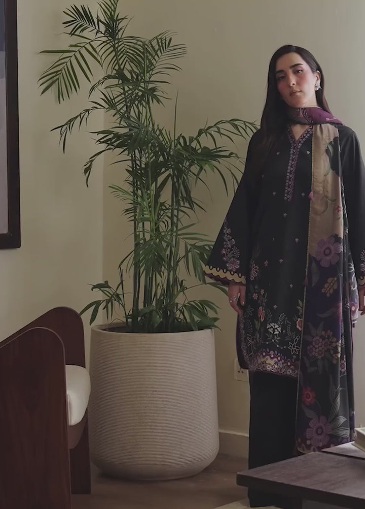 Bellini by Seran Unstitched Embroidered Khaddar 3 Piece Suit SN26UBW Nivelle D-04 - Winter Collection