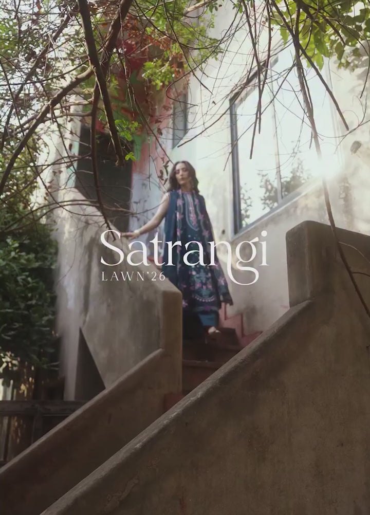 Satrangi by Mahnur Unstitched Embroidered Lawn 3 Piece Suit MN26ULS S-03 - Summer Collection