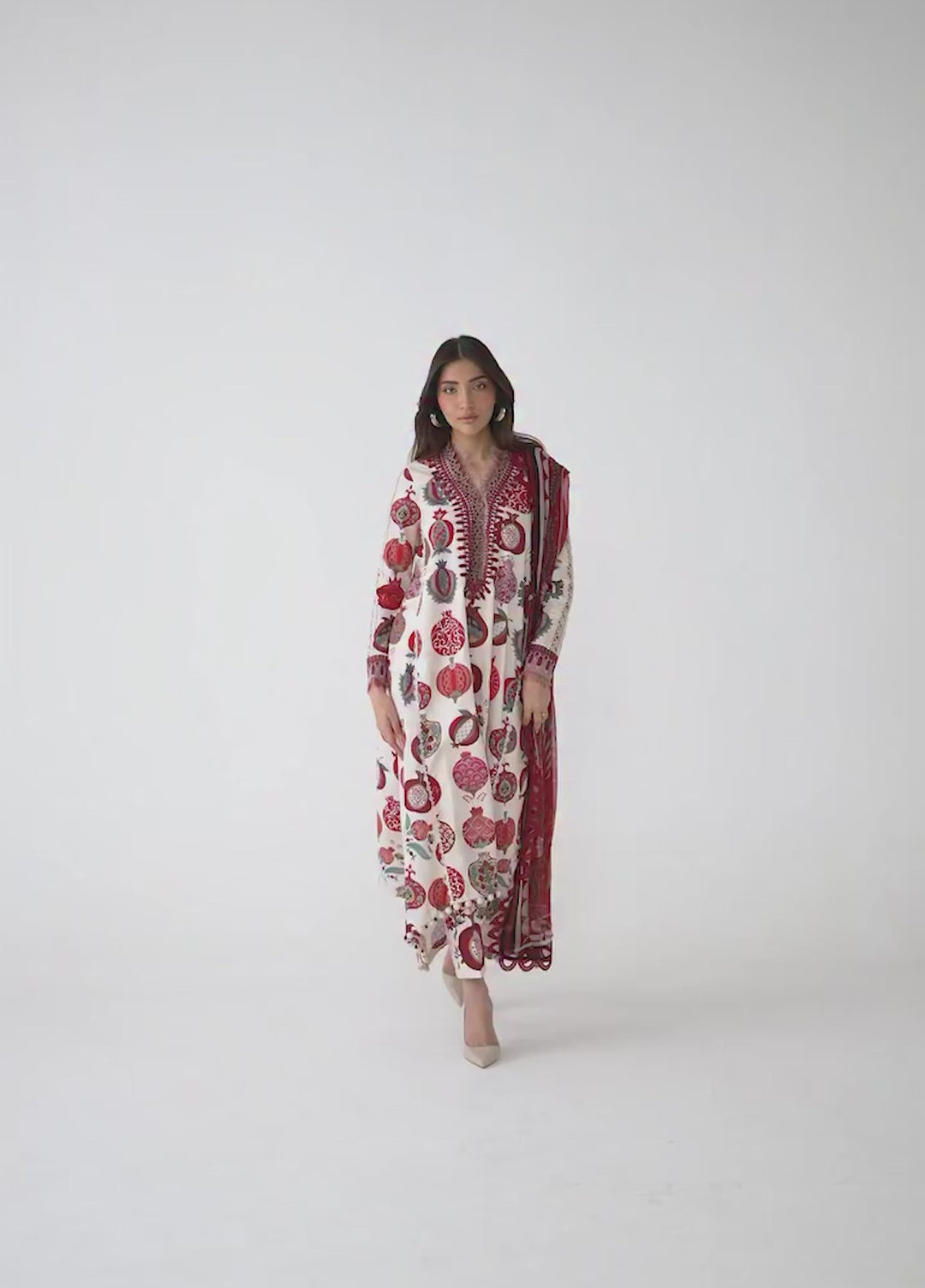 M Prints by Maria B Unstitched Printed Lawn 3 Piece Suit MB26UMP D-03 A - Summer Collection